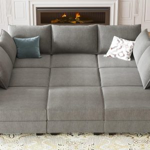 Modular Sectional Sofa with Storage, Sleeper Sectional Sofa Modular Sectional Couch for Living Room